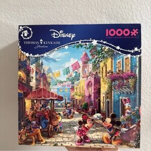 Disney Thomas Kinkade Mickey and Minnie in Mexico 1000-Piece Puzzle